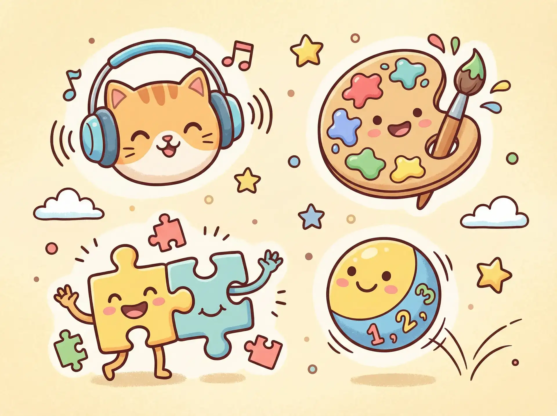 小朋友的手工作品 - 心心骂语音小伙 益智创作